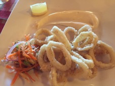 Calamari from Newfoundland squid. I'm not a huge calamari fan, but this was good. (Nicole's Cafe on Fogo Island)